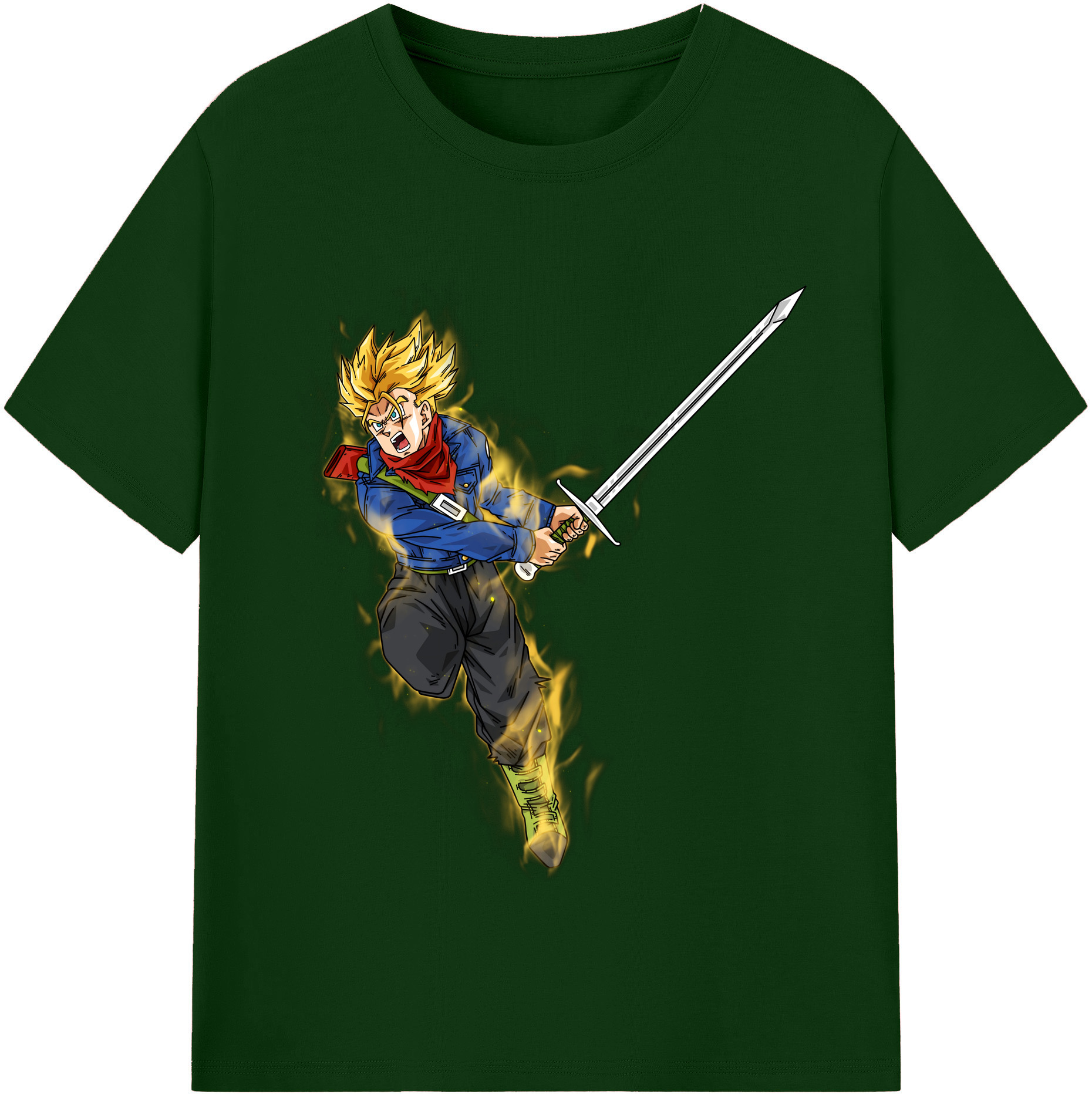 （画像用） ドラゴンボール トランクス（Torankusu）DRAGON BALL Trunks 綿100％半袖Tシャツ（フロントプリント）